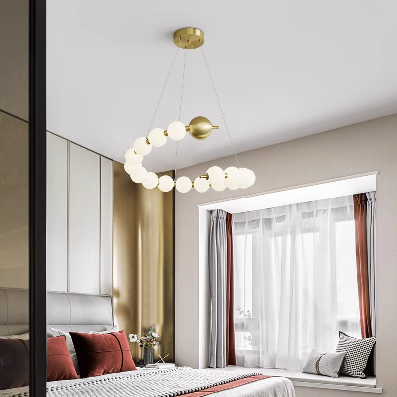 Aurelia 41W Ακρυλικός LED Κρεμαστός Πολυέλαιος με Τηλεχειριστήριο, Ρυθμιζόμενος, 3000K/4000K/6000K, Χρυσός, Μεταλλικός και Ακρυλικός Πολυέλαιος LED με Τηλεχειριστήριο Προεπιλεγμένος τίτλος Alessandro Design