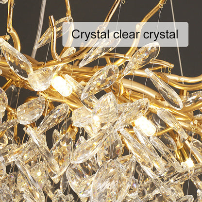 WALTZ Rhapsody Crystal Chandelier, 9x G9, Gold, 80cm, Ρυθμιζόμενο ύψος Crystal Chandeliers Προεπιλεγμένος τίτλος Alessandro Design