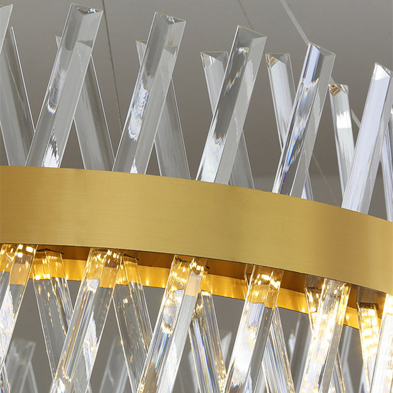 CASERTA Eleganza LED Πολυέλαιος με Τηλεχειριστήριο, 54W, Dimmable, Διάμετρος 50cm, Χρυσοί Κρύσταλλοι Πολυέλαιοι Προεπιλεγμένος Τίτλος Alessandro Design