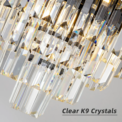 BLOIS Magno Crystal Chandelier 8x E14 D60 cm Μαύρος Χρυσός Ρυθμιζόμενος Ύψος Crystal Chandeliers Προεπιλεγμένος τίτλος Alessandro Design