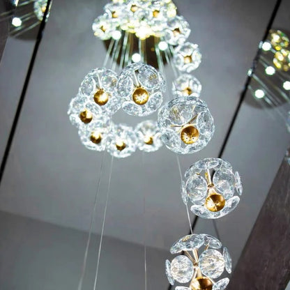 Crystal LED KILKENNY Culmino Chandelier, 144W, Neutral Light, Diameter 60cm, Gold Modern Chandeliers Προεπιλεγμένος τίτλος Alessandro Design