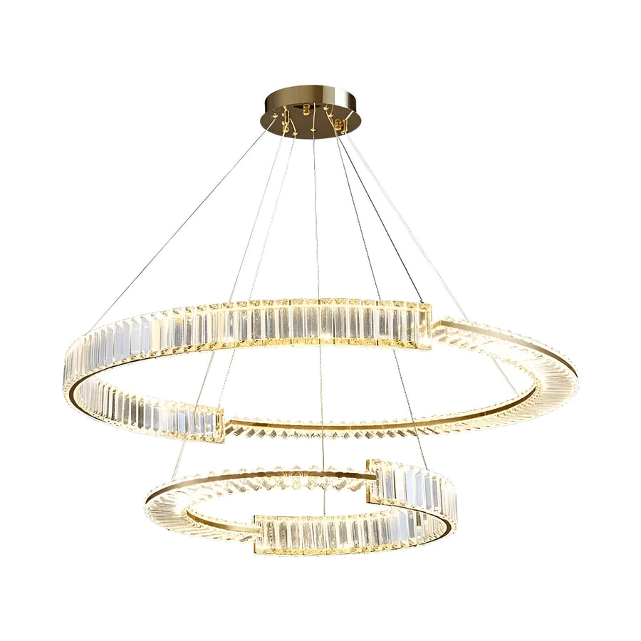 Κρεμαστός κρυστάλλινος πολυέλαιος LED PRISM REGAL 117W, 2 κύκλοι, Κρύο/Ζεστό/Ουδέτερο φως, Ρυθμιζόμενο, Χρυσό, Ρυθμιζόμενο ύψος Κρυστάλλινοι πολυέλαιοι LED Προεπιλεγμένος τίτλος Alessandro Design