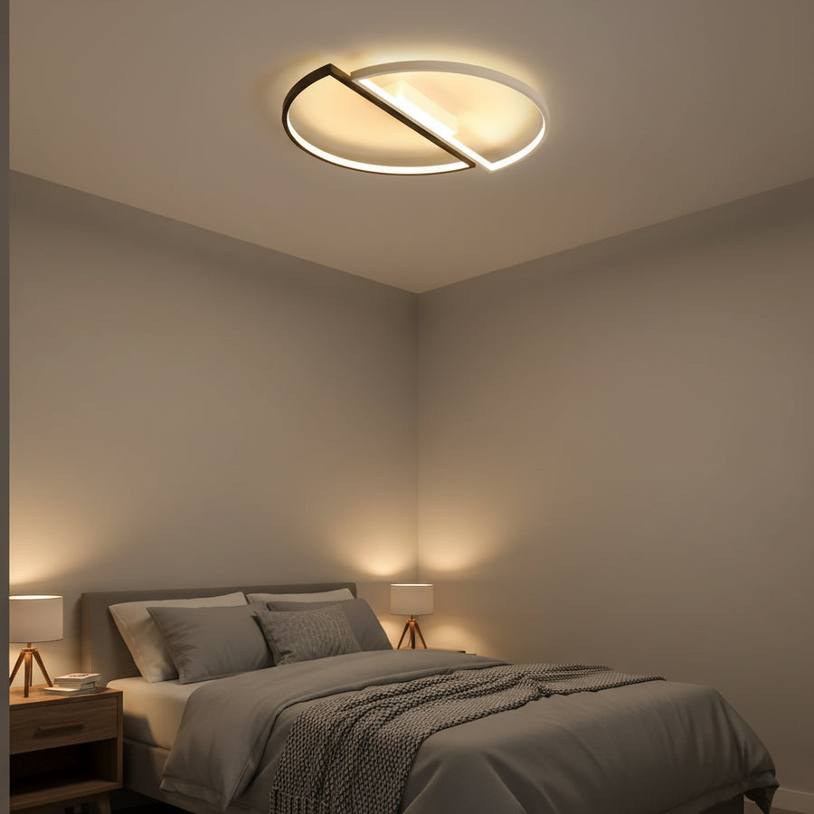 Πολυέλαιος LED με τηλεχειριστήριο VECTOR ARCUS 52W, 2 Στοιχεία, Κρύο/Ζεστό/Ουδέτερο φως, Ρυθμιζόμενο, Λευκό μαύρο LED Πολυέλαιοι με τηλεχειριστήριο Προεπιλεγμένος τίτλος Alessandro Design