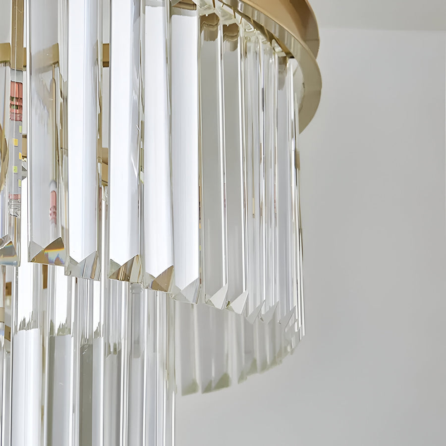 Crystal Chandelier CHAMBORD Petito 3xE14, Diameter 28cm, Matt Gold Crystal Chandeliers Προεπιλεγμένος τίτλος Alessandro Design