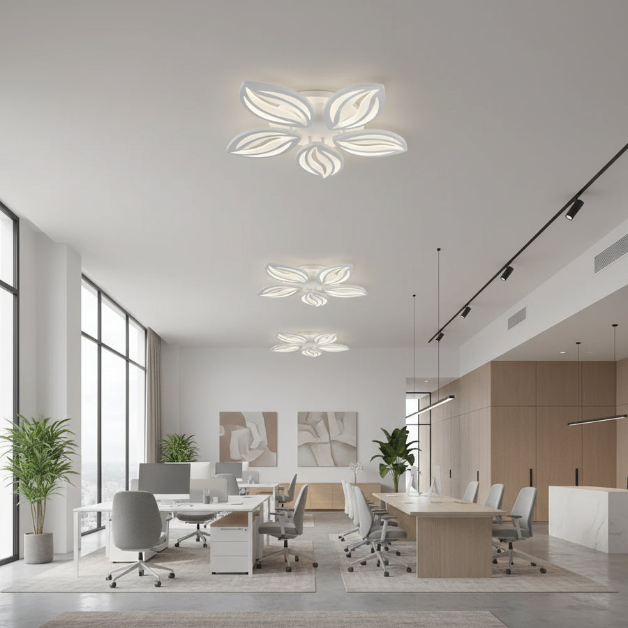 Πολυέλαιος LED με τηλεχειριστήριο ORCHID 66W, 5 πέταλα, κρύο/θερμ/ουδέτερο φως, ρυθμιζόμενο, λευκός πολυέλαιος LED με τηλεχειριστήριο Προεπιλεγμένος τίτλος Alessandro Design