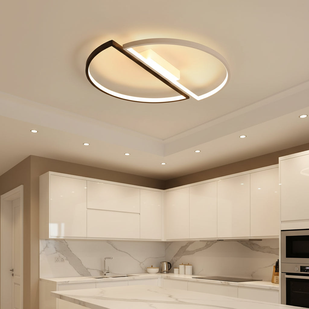 Πολυέλαιος LED με τηλεχειριστήριο VECTOR ARCUS 52W, 2 Στοιχεία, Κρύο/Ζεστό/Ουδέτερο φως, Ρυθμιζόμενο, Λευκό μαύρο LED Πολυέλαιοι με τηλεχειριστήριο Προεπιλεγμένος τίτλος Alessandro Design