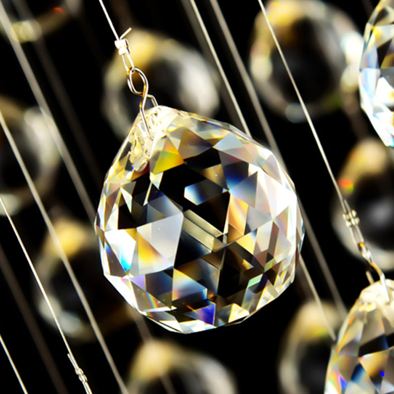 LED Crystal Chandelier 70W IMPERIALE Gold, Διάμετρος 50cm, Ύψος 200cm, Ladder Model Crystal Chandelier Προεπιλεγμένος τίτλος Alessandro Design