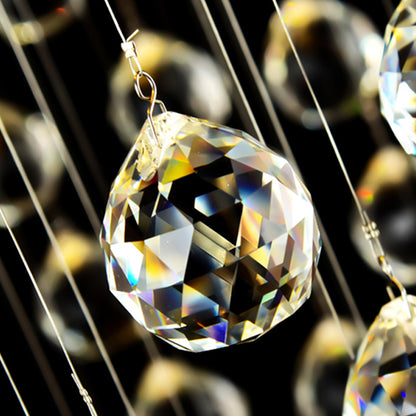 LED Crystal Chandelier 70W IMPERIALE Gold, Διάμετρος 50cm, Ύψος 200cm, Ladder Model Crystal Chandelier Προεπιλεγμένος τίτλος Alessandro Design