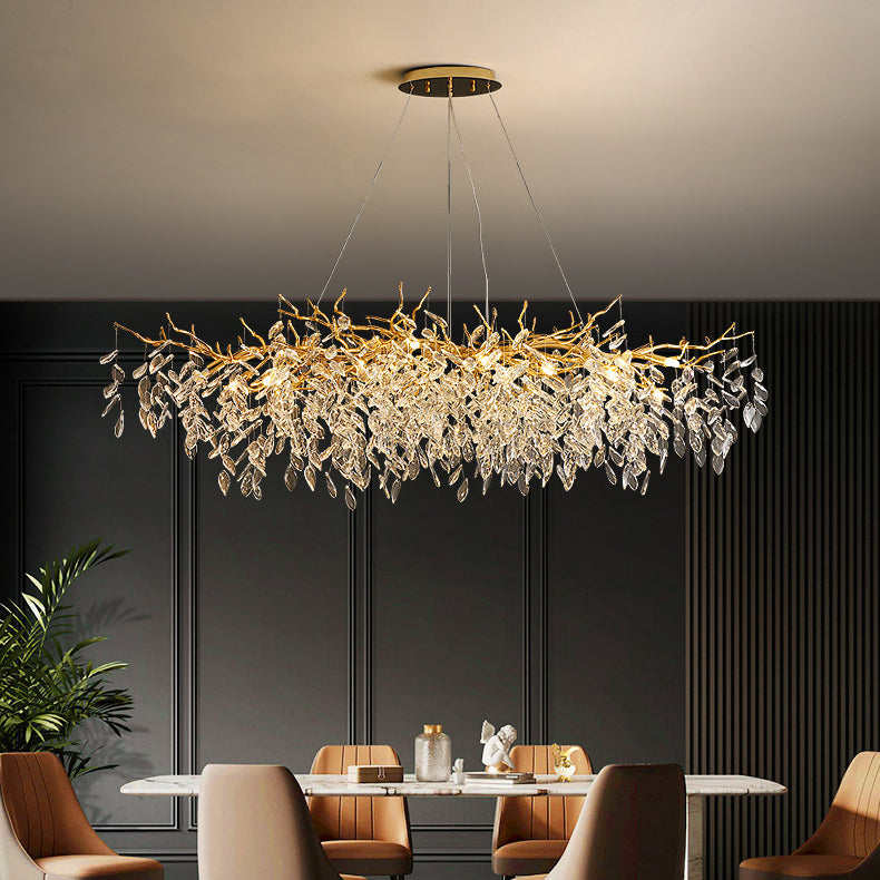 WALTZ Rhapsody Crystal Chandelier, 9x G9, Gold, 80cm, Ρυθμιζόμενο ύψος Crystal Chandeliers Προεπιλεγμένος τίτλος Alessandro Design