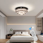 Lustra LED Cristal cu Telecomanda LLC151/500CH, 64W, 3 Elemente, lumina Rece/Calda/Neutra, Dimabila, Crom Lucios Lustre LED cu Telecomanda Default Title Alessandro Design