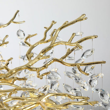WALTZ Rhapsody Crystal Chandelier, 6x G9, Gold, 45cm, Ρυθμιζόμενο ύψος, Μεταλλικοί και Κρυστάλλινοι Πολυέλαιοι Προεπιλεγμένος τίτλος Alessandro Design
