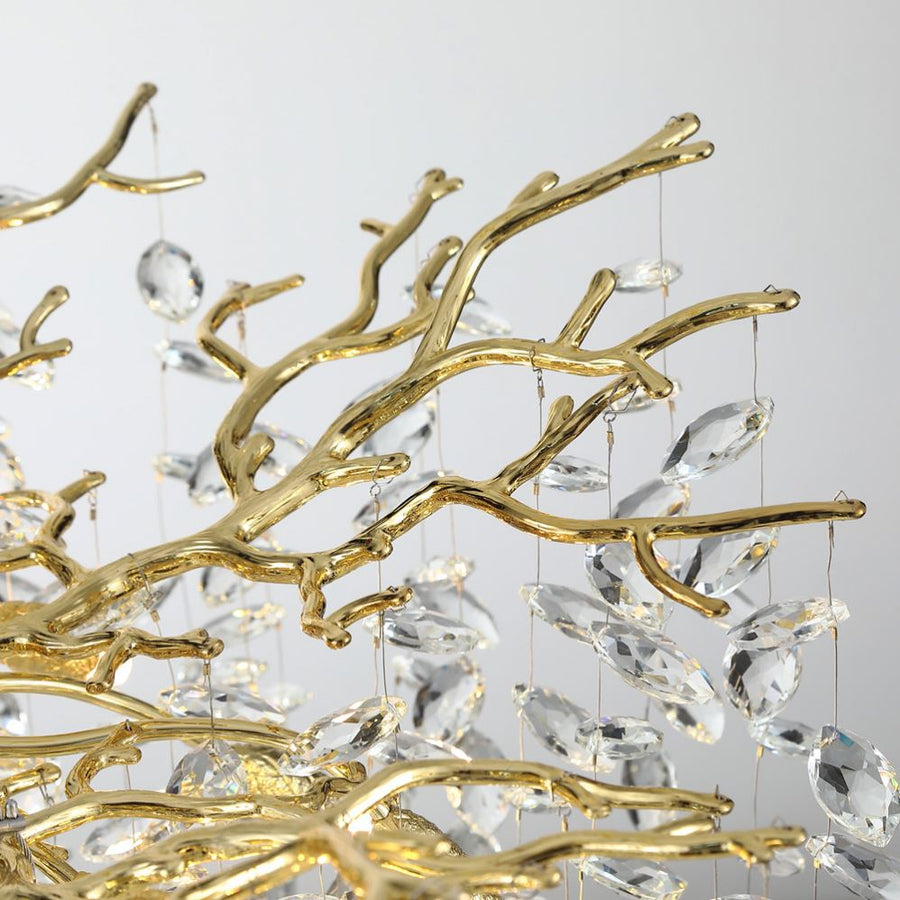 WALTZ Rhapsody Crystal Chandelier, 6x G9, Gold, 45cm, Ρυθμιζόμενο ύψος, Μεταλλικοί και Κρυστάλλινοι Πολυέλαιοι Προεπιλεγμένος τίτλος Alessandro Design