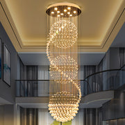 LED Crystal Chandelier 70W IMPERIALE Gold, Διάμετρος 50cm, Ύψος 200cm, Ladder Model Crystal Chandelier Προεπιλεγμένος τίτλος Alessandro Design