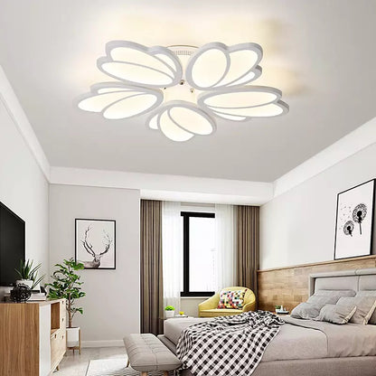 Πολυέλαιος LED με τηλεχειριστήριο TULIP 81W, 5 πέταλα, κρύο/ζεστό/ουδέτερο φως, ρυθμιζόμενο, λευκός πολυέλαιος LED με τηλεχειριστήριο Προεπιλεγμένος τίτλος Alessandro Design