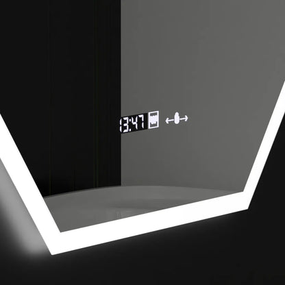 Καθρέφτης LED Polygon, 60X80cm, Hexaluce Marcello MotionGlow Sensor, De-fogging System, Clock & Thermometer, Dimabila Marcello Mirrors Προεπιλεγμένος τίτλος Alessandro Design