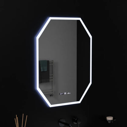 Καθρέφτης LED Polygon, 60X80cm, Hexaluce Marcello MotionGlow Sensor, De-fogging System, Clock & Thermometer, Dimabila Marcello Mirrors Προεπιλεγμένος τίτλος Alessandro Design