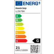 Πολυέλαιος LED DUOFORM, 21W, 3 τετράγωνα, Κρύο/Ζεστό/Ουδέτερο φως, Μαύροι πολυέλαιοι LED Προεπιλεγμένος τίτλος Alessandro Design