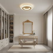 Lustra LED AGOL Petito, 29W, Diametru 20cm, Lumina Calda/Neutra/Rece, Auriu, Metal si Acril