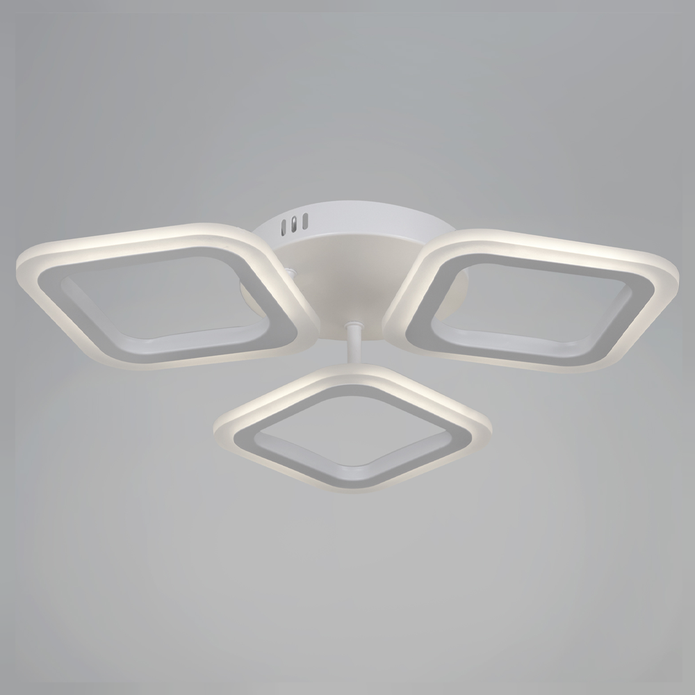 Πολυέλαιος LED ERIKA 20W, 3 τετράγωνα, ουδέτερο φως 4000k, Λευκό, μέταλλο και ακρυλικό εφαρμοσμένο πολυέλαιοι LED Προεπιλεγμένος τίτλος Alessandro Design