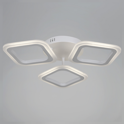 Πολυέλαιος LED ERIKA 20W, 3 τετράγωνα, ουδέτερο φως 4000k, Λευκό, μέταλλο και ακρυλικό εφαρμοσμένο πολυέλαιοι LED Προεπιλεγμένος τίτλος Alessandro Design