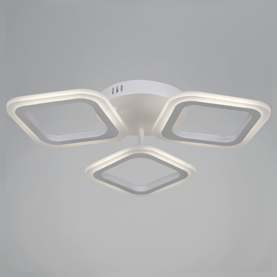 Πολυέλαιος LED ERIKA 20W, 3 τετράγωνα, ουδέτερο φως 4000k, Λευκό, μέταλλο και ακρυλικό εφαρμοσμένο πολυέλαιοι LED Προεπιλεγμένος τίτλος Alessandro Design