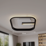 Πολυέλαιος LED VICTORIA 19W, Τετράγωνο, Κρύο/Ζεστό/Ουδέτερο φως, Μαύρο, Λευκό LED Πολυέλαιος Προεπιλεγμένος τίτλος Alessandro Design