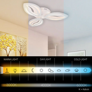 Πολυέλαιος LED με τηλεχειριστήριο ORCHID 40W, 3 πέταλα, κρύο/θερμό/ουδέτερο φως, ρυθμιζόμενο, λευκός πολυέλαιος LED με τηλεχειριστήριο Προεπιλεγμένος τίτλος Alessandro Design