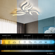 Πολυέλαιος LED με τηλεχειριστήριο SAKURA 37W, 3 πέταλα, κρύο/ζεστό/ουδέτερο φως, ρυθμιζόμενο, λευκός πολυέλαιος LED με τηλεχειριστήριο Προεπιλεγμένος τίτλος Alessandro Design
