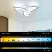 Πολυέλαιος LED με τηλεχειριστήριο LOTUS 32W, 3 πέταλα, κρύο/ζεστό/ουδέτερο φως, ρυθμιζόμενο, λευκός πολυέλαιος LED με τηλεχειριστήριο Προεπιλεγμένος τίτλος Alessandro Design