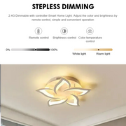 Πολυέλαιος LED με τηλεχειριστήριο LOTUS 54W, 5 πέταλα, κρύο/ζεστό/ουδέτερο φως, ρυθμιζόμενο, λευκός πολυέλαιος LED με τηλεχειριστήριο Προεπιλεγμένος τίτλος Alessandro Design