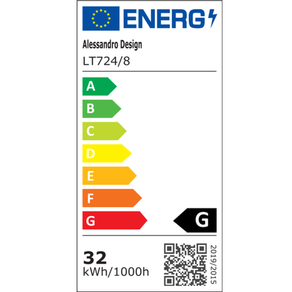 Lustra LED cu Telecomanda MARIO, 32W, 8 Elemente, Lumina Rece/Calda/Neutra, Dimabila, Negru/Auriu Lustre LED cu Telecomanda Default Title Alessandro Design