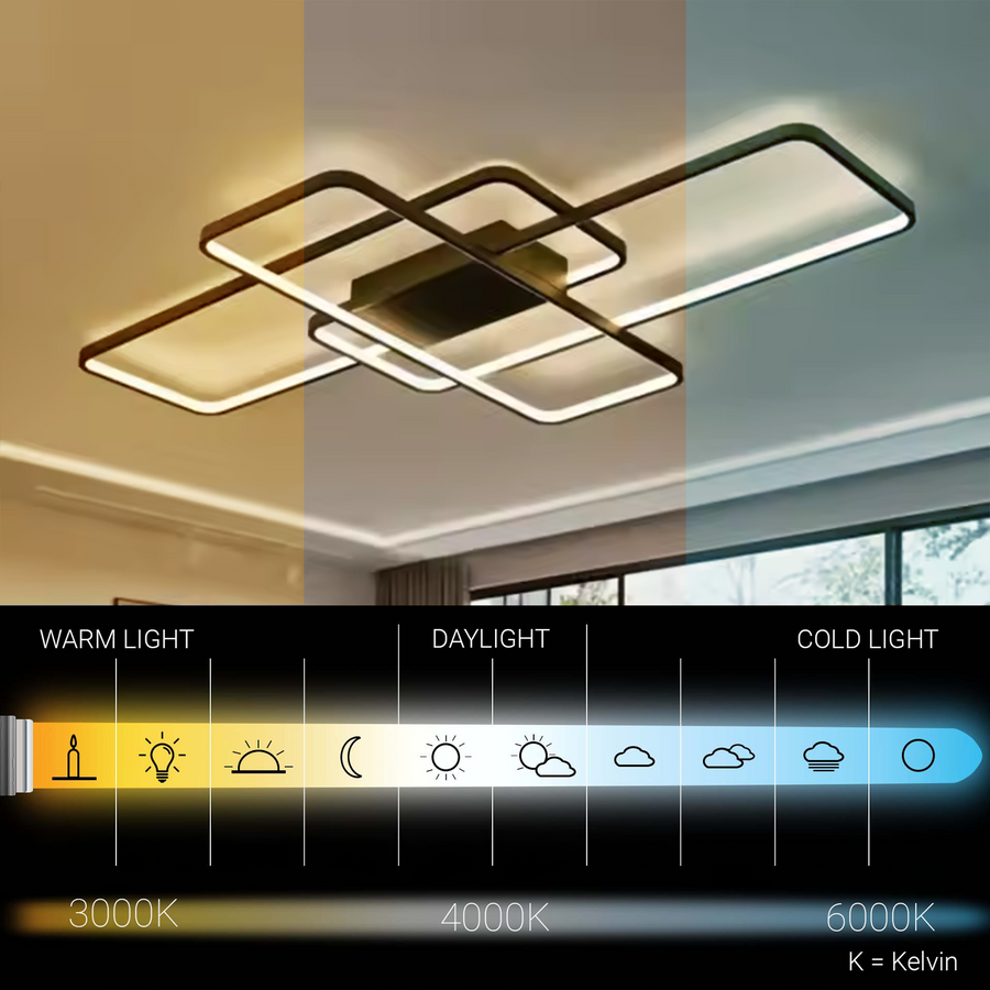 IANUSIS LED Πολυέλαιος με τηλεχειριστήριο 95W, 3 Στοιχεία, Κρύο/Ζεστό/Ουδέτερο φως, Ρυθμιζόμενο, Μαύροι πολυέλαιοι LED με τηλεχειριστήριο Προεπιλεγμένος τίτλος Alessandro Design
