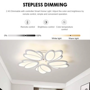 Πολυέλαιος LED με τηλεχειριστήριο TULIP 81W, 5 πέταλα, κρύο/ζεστό/ουδέτερο φως, ρυθμιζόμενο, λευκός πολυέλαιος LED με τηλεχειριστήριο Προεπιλεγμένος τίτλος Alessandro Design