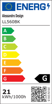 Πολυέλαιος LED VERTEX CIRCULA 21W, 2 κύκλοι, Μεταλλικά πλαίσια, Κρύο/Ζεστό/Ουδέτερο φως 3000K/4000K/6000K, Μαύρο, Μεταλλικοί πολυέλαιοι LED Προεπιλεγμένος τίτλος Alessandro Design