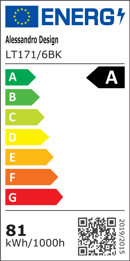 Πολυέλαιος LED με Τηλεχειριστήριο LINEX, 81W, 6 Στοιχεία, Γραμμικό, Κρύο/Ζεστό/Ουδέτερο φως, Ρυθμιζόμενο, Μαύροι πολυέλαιοι LED με τηλεχειριστήριο Προεπιλεγμένος τίτλος Alessandro Design
