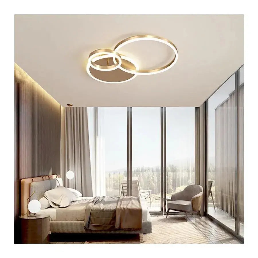 Πολυέλαιος LED με Τηλεχειριστήριο MYRENE 110W, 2 κύκλοι, κρύο/θερμ/ουδέτερο φως, ρυθμιζόμενο, χρυσοί πολυέλαιοι LED με τηλεχειριστήριο Προεπιλεγμένος τίτλος Alessandro Design