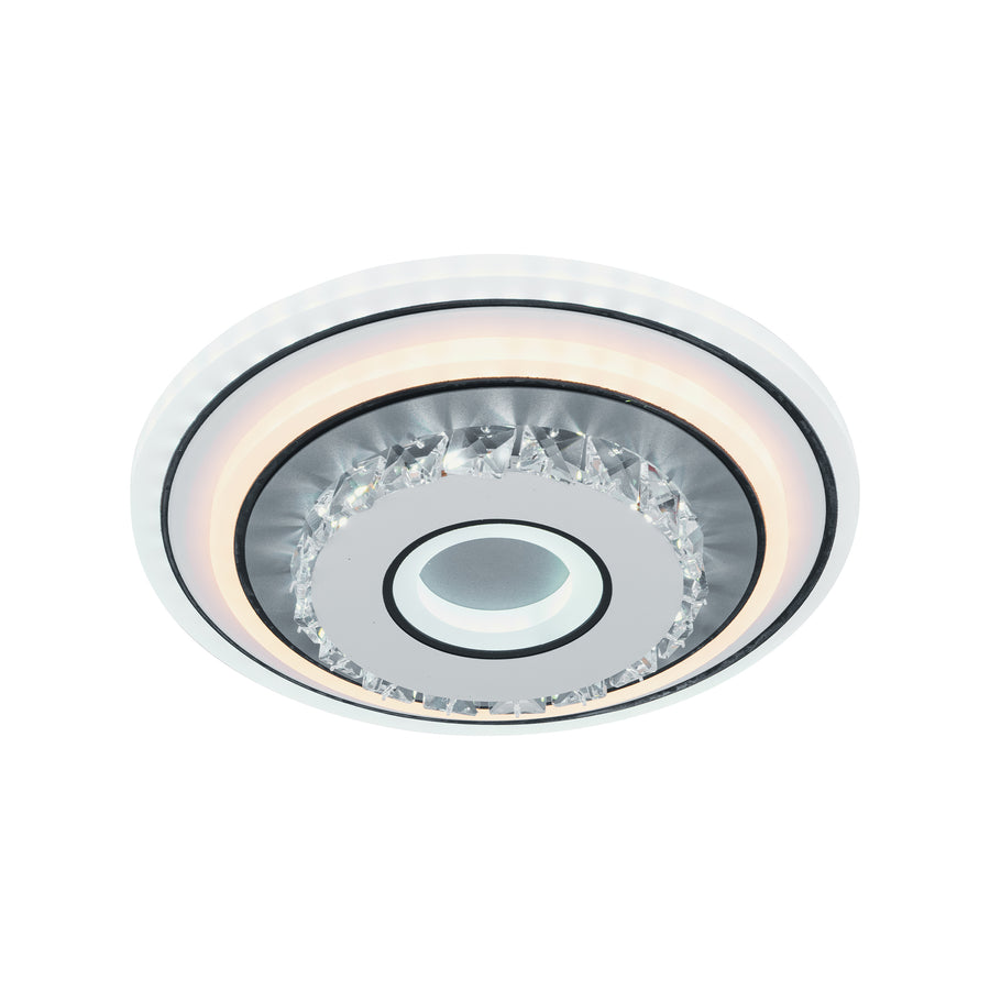 Κρυστάλλινος πολυέλαιος LED MITA 28W, Διάμετρος 20 cm, Στρογγυλός, Κρύο/Ζεστό/Ουδέτερο φως, Λευκοί πολυέλαιοι LED Προεπιλεγμένος τίτλος Alessandro Design