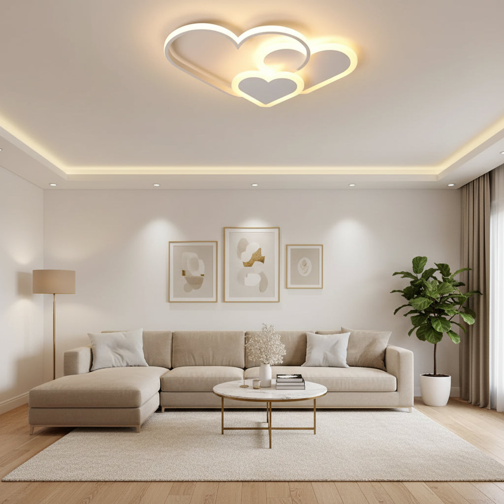 Πολυέλαιος LED με τηλεχειριστήριο AMI 48W, 3 καρδιές, κρύο/ζεστό/ουδέτερο φως, ρυθμιζόμενο, λευκός πολυέλαιος LED με τηλεχειριστήριο Προεπιλεγμένος τίτλος Alessandro Design