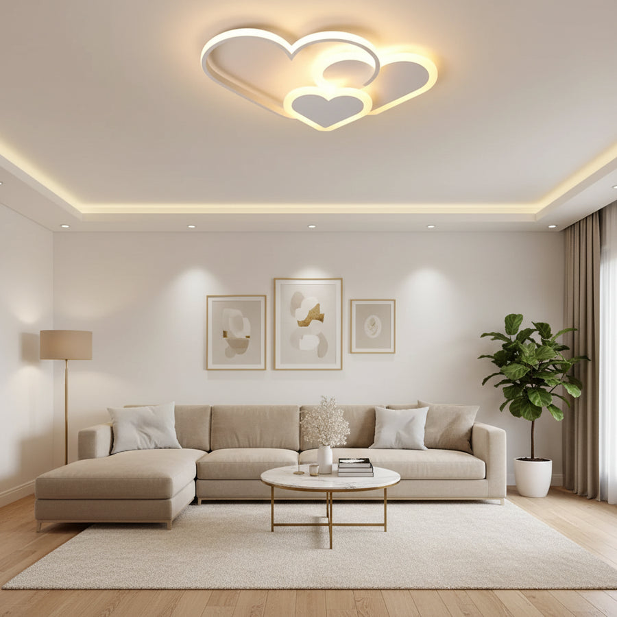 Πολυέλαιος LED με τηλεχειριστήριο AMI 48W, 3 καρδιές, κρύο/ζεστό/ουδέτερο φως, ρυθμιζόμενο, λευκός πολυέλαιος LED με τηλεχειριστήριο Προεπιλεγμένος τίτλος Alessandro Design