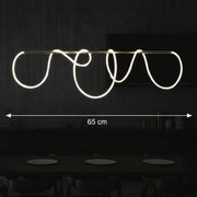 Πολυέλαιος DIVINO LED με εύκαμπτο σωλήνα σιλικόνης - 62W, ρυθμιζόμενο φως, χρυσοί σύγχρονοι πολυέλαιοι Προεπιλεγμένος τίτλος Alessandro Design