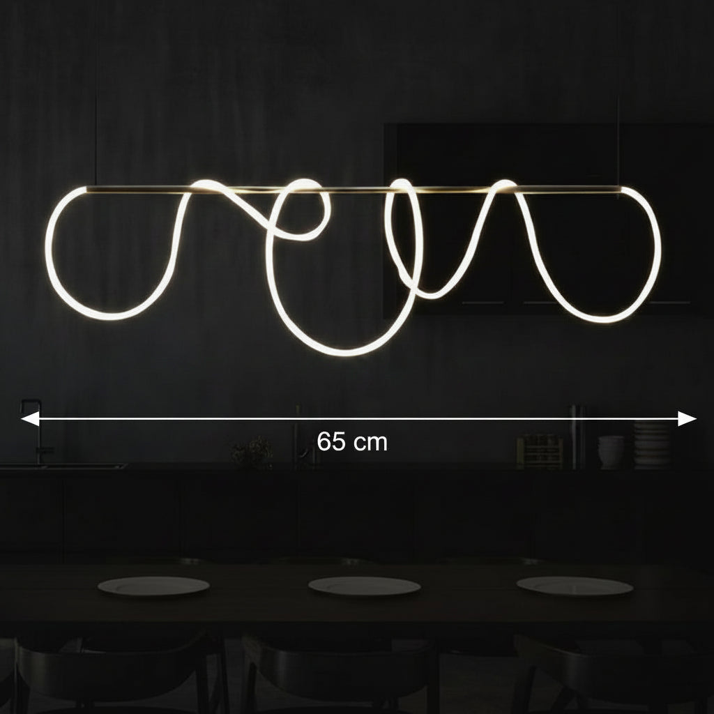 Πολυέλαιος DIVINO LED με εύκαμπτο σωλήνα σιλικόνης - 62W, ρυθμιζόμενο φως, χρυσοί σύγχρονοι πολυέλαιοι Προεπιλεγμένος τίτλος Alessandro Design
