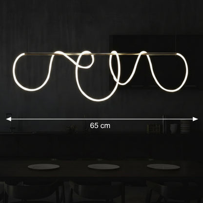 Πολυέλαιος DIVINO LED με εύκαμπτο σωλήνα σιλικόνης - 62W, ρυθμιζόμενο φως, χρυσοί σύγχρονοι πολυέλαιοι Προεπιλεγμένος τίτλος Alessandro Design