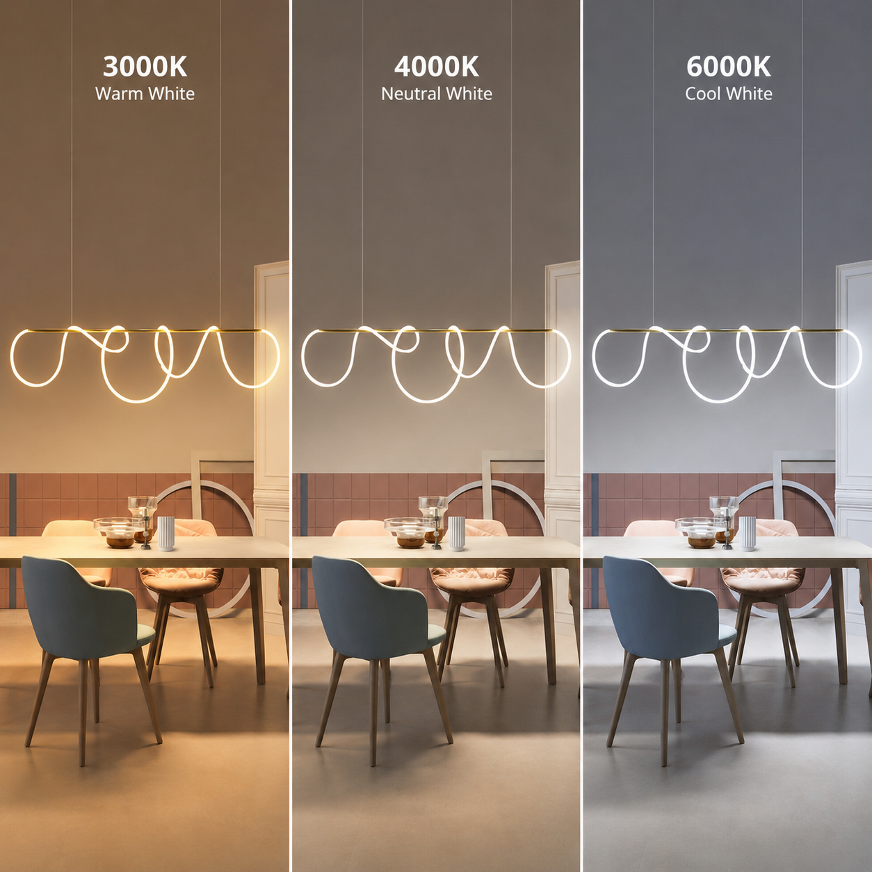 Πολυέλαιος DIVINO LED με εύκαμπτο σωλήνα σιλικόνης - 62W, ρυθμιζόμενο φως, χρυσοί σύγχρονοι πολυέλαιοι Προεπιλεγμένος τίτλος Alessandro Design