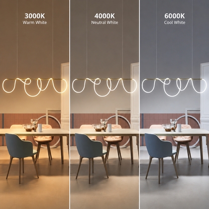 Πολυέλαιος DIVINO LED με εύκαμπτο σωλήνα σιλικόνης - 62W, ρυθμιζόμενο φως, χρυσοί σύγχρονοι πολυέλαιοι Προεπιλεγμένος τίτλος Alessandro Design
