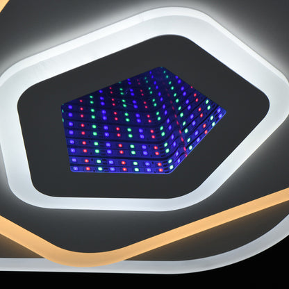 Πολυέλαιος LED NEXA 3D 39W, Διάμετρος 23 cm, Κρύο/Ζεστό/Ουδέτερο φως, Λευκός πολυέλαιος LED Προεπιλεγμένος τίτλος Alessandro Design