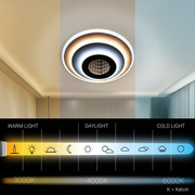 Πολυέλαιος LED NEXA ROTUND 3D 39W, Κρύο/Ζεστό/Ουδέτερο φως, Λευκοί πολυέλαιοι LED Προεπιλεγμένος τίτλος Alessandro Design