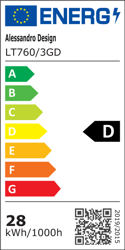 Κρεμαστός ακρυλικός πολυέλαιος LED LT760/3GD, 28W, ζεστό/ουδέτερο/κρύο φως 3000/4000/6000K, λευκό, ρυθμιζόμενο ύψος, μέταλλο και ακρυλικό