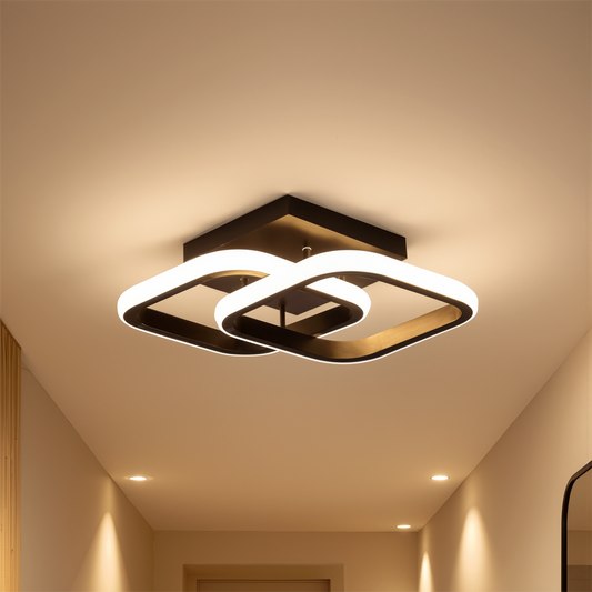 Πολυέλαιος LED VERTEX Matrix επικαλυπτόμενα διαμάντια, μεταλλικά πλαίσια, 24W, 2 διαμάντια, κρύο/θερμό/ουδέτερο φως 3000K/4000K/6000K, μαύρο, μέταλλο και σιλικόνη LED πολυέλαιος προεπιλεγμένος τίτλος Alessandro Design