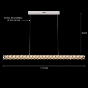 Lustra LED cu telecomanda KANGNING, 3000K/4000K/6000K, 120W, Metal și Acrilic, Alb