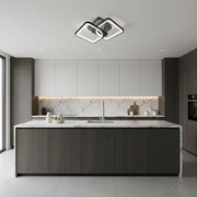 Πολυέλαιος LED με τηλεχειριστήριο ZOE 27W, 2 τετράγωνα, κρύο/θερμό/ουδέτερο φως, ρυθμιζόμενο, μαύροι πολυέλαιοι LED με τηλεχειριστήριο Προεπιλεγμένος τίτλος Alessandro Design